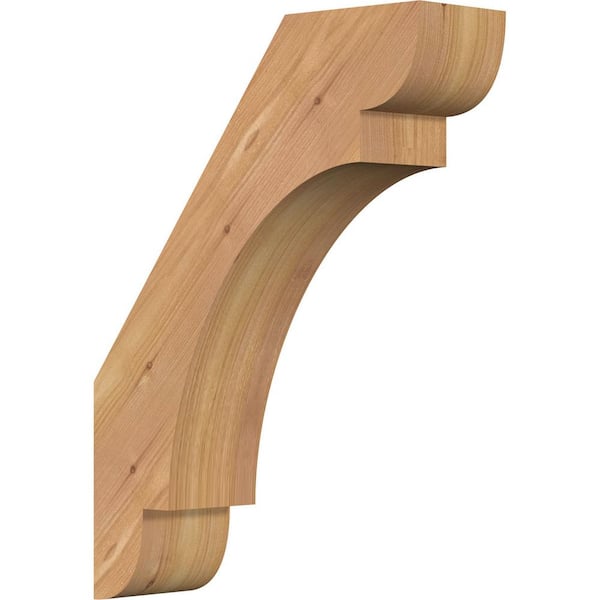 Ekena Millwork 3 1/2"W x 12"D x 16"H Olympic Smooth Knee Brace, Western Red Cedar