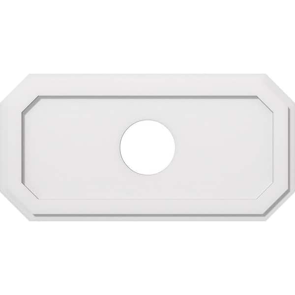 Ekena Millwork 32 in. W x 16 in. H x 6 in. ID x 1 in. P Emerald Architectural Grade PVC Contemporary Ceiling Medallion