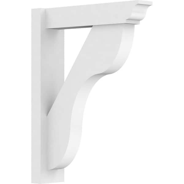 Ekena Millwork Carmel 5 in. W x 26 in. H x 20 in. D Signature Urethane Polyurethane Outlooker with Traditional Ends