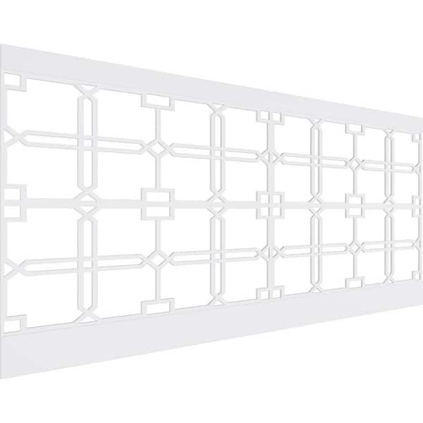 Ekena Millwork 44 in. H x 94-1/2 in. W 28.92 sq. ft. Englewood PVC Wainscot Paneling Kit