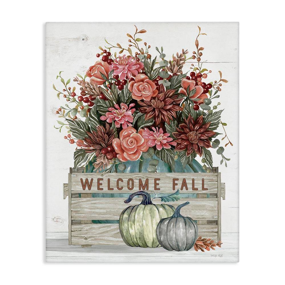 Welcome Fall Seasonal Blooms by Cindy Jacobs Unframed Graphic Typography Art Print 20 in. x 16 in. price history on PriceWatchPro