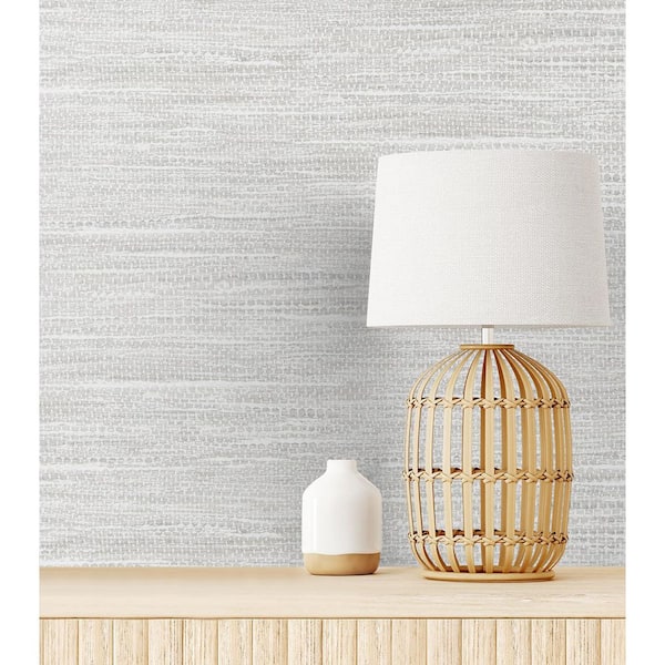 60.75 sq. ft. Linen Weave Unpasted Paper Wallpaper Roll