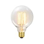 60-Watt Incandescent G30 E26 Vintage Edison Vanity Tungsten Filament Light Bulb - Antique Edison