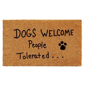 Dogs Welcome People Tolerated Door Mat