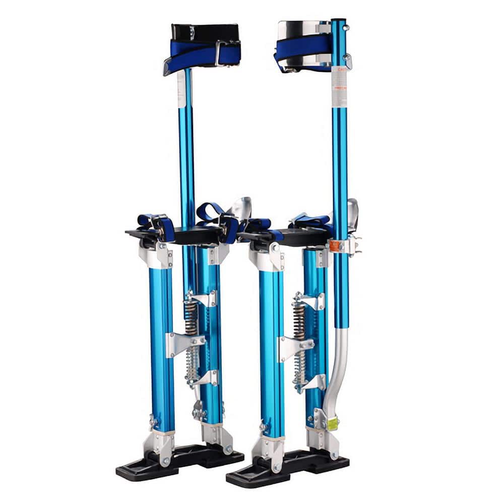 18 in. to 30 in. Adjustable Aluminum Drywall Stilts with Lightweight and Sp