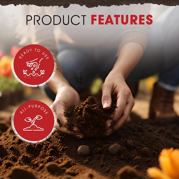 Lawn Garden Compost and Manure Blend, 40 Pound Bag (6-Pack)