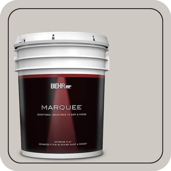 BEHR MARQUEE 5 gal. Designer Collection #DC-008 Gratifying Gray Flat Exterior Paint & Primer