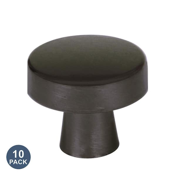 Blackrock 1-5/16 in. Dia (33 mm) Black Bronze Cabinet Knob (10-Pack)