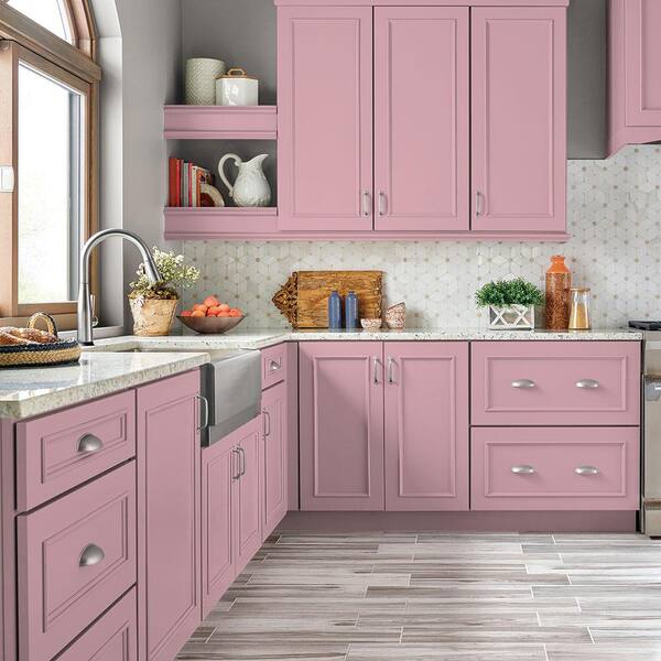 1 gal. #M140-3 Premium Pink Semi-Gloss Enamel Interior/Exterior Cabinet, Door & Trim Paint