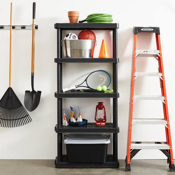 Rimax Heavy Duty Storage Shelves 5 Tiers Black - Office Depot