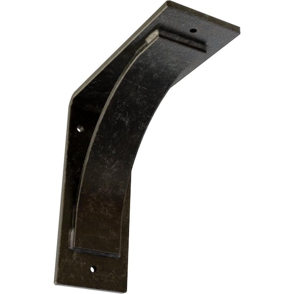 Ekena Millwork 3 in. x 8 in. x 8 in. Antiqued Warm Silver Morris Steel Bracket