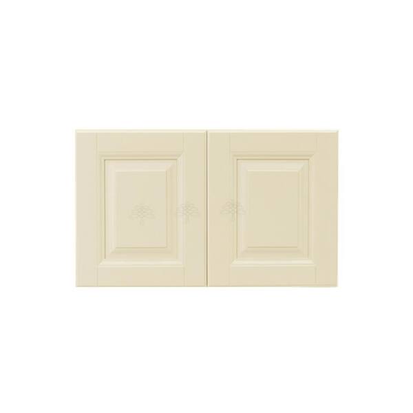LIFEART CABINETRY Oxford Assembled 30 in. x 18 in. x 12 in. Wall Cabinet with 2 Raised-Panel Doors no Shelf in Creamy White