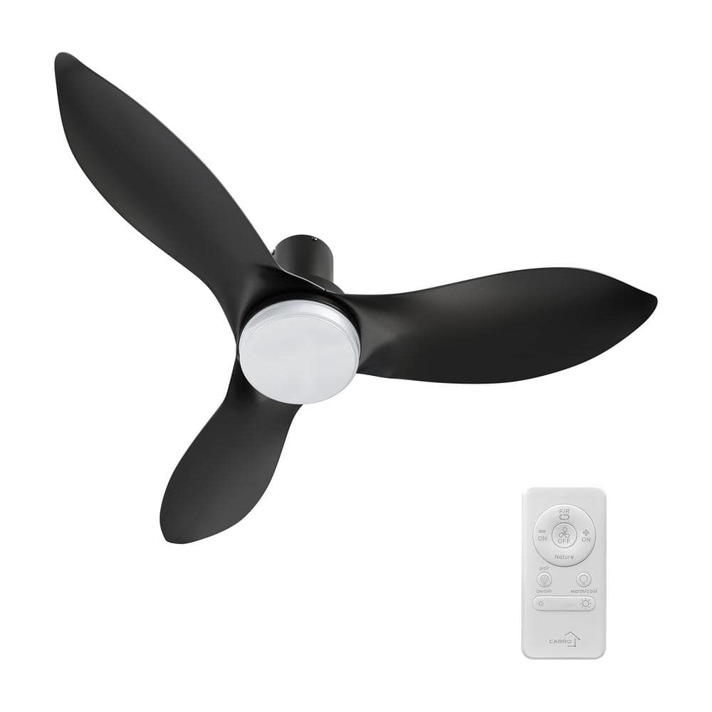 Nefyn II 45 in. Color Changing Integrated LED Indoor Matte Black 10-Speed DC Ceiling Fan with Light Kit, Remote Control price history on PriceWatchPro
