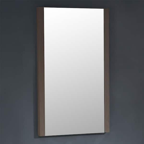 Fresca Torino 20.00 in. W x 32.00 in. H Framed Rectangular Bathroom Vanity Mirror in Gray Oak