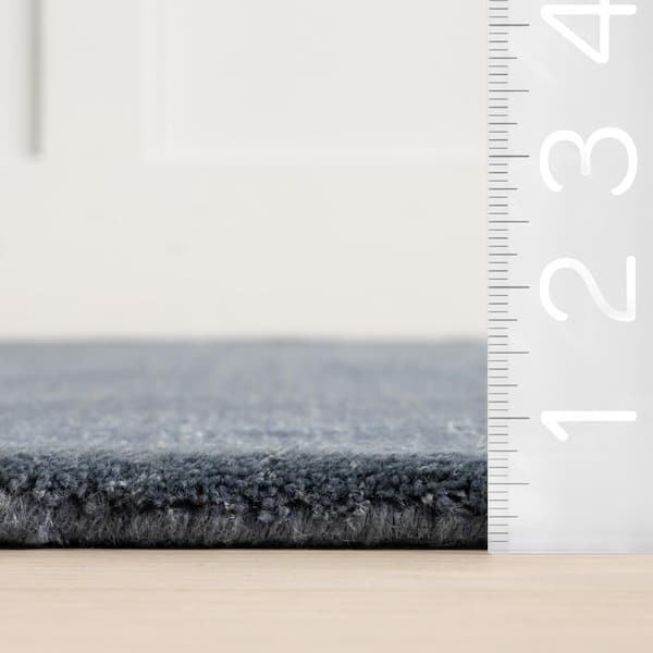 Speckled Wool-Blend Denim 3 ft. x 8 ft. Indoor/Outdoor Patio Runner Rug
