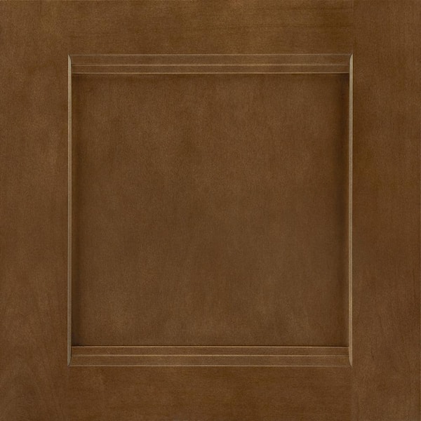 American Woodmark Del Ray 14 9/16 x 14 1/2 in. Cabinet Door Sample in Truffle