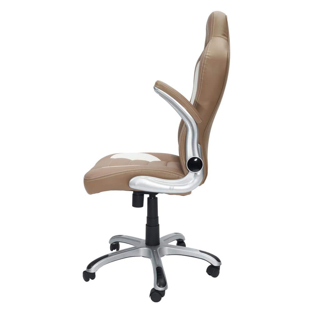 High Back Executive Sport Race Office Chair with Flip-Up Arms - Thumbnail 2