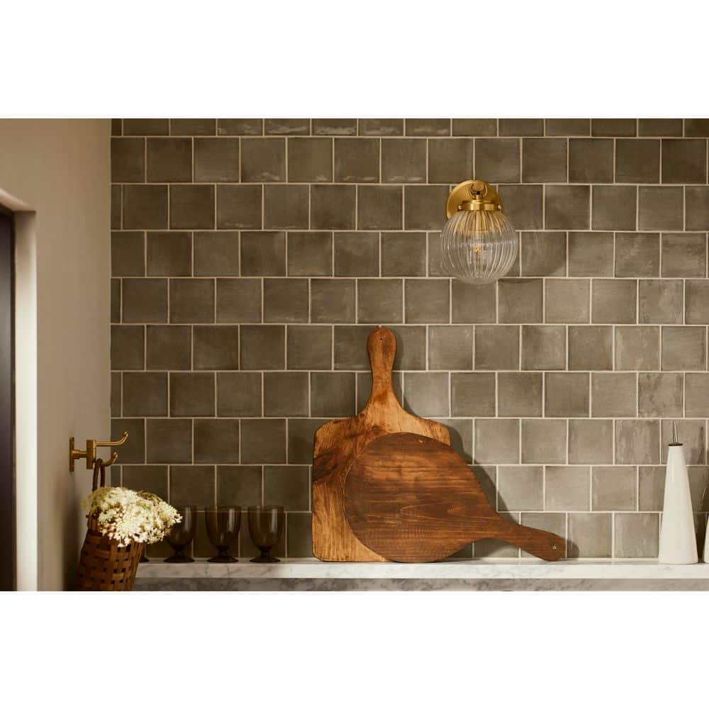 Matte Black Glass Globe Wall Sconce