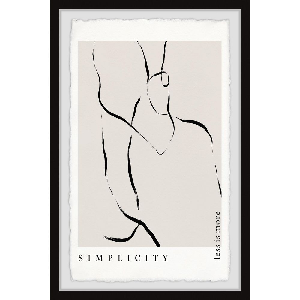 Less Is More by Marmont Hill Framed Abstract Art Print 45 in. x 30 in. .