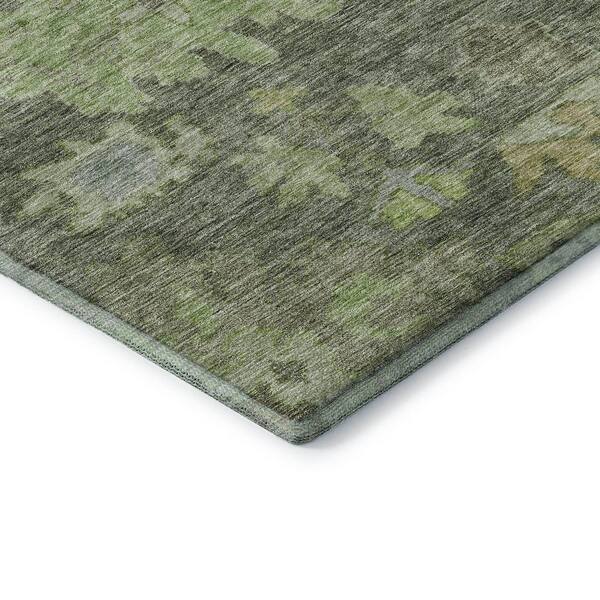 Mayfield Premium Machine Washable Abstract AMF1108 Fern 10 ft. x 14 ft. Area Rug