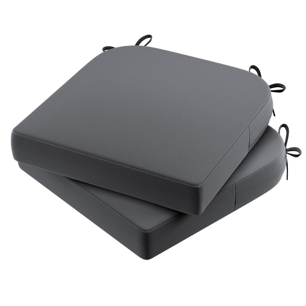 17 in. x 16 in. x 2 in. Outdoor Trapezoid Dining Chair Seat Cushion for Pat