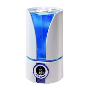 Whisper Quiet Blue Cool Mist Portable Ultrasonic Humidifier with Dual Nozzles and Remote Control