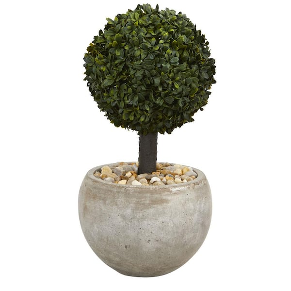 Details about   2PCS 22" Round Artificial Boxwood Topiary Tree Home Office Outdoor Decorations