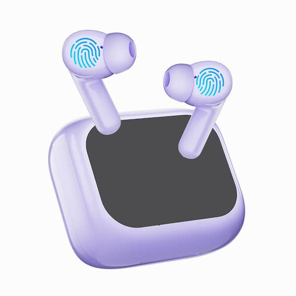 Ahfiwaso 3 in. 1 1-Handset Wireless LCD Ai Translator with 144 Language and Accents in Purple