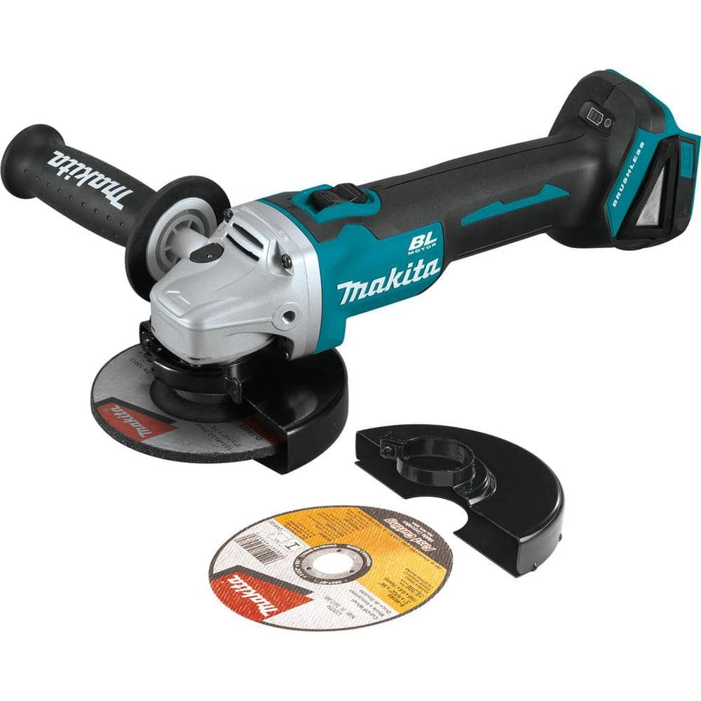 Makita 18V LXT Lithium-Ion Brushless Cordless 4-1/2 / 5 in. Cut-Off/Angle  Grinder with Electric Brake (Tool Only) XAG09Z - The Home Depot