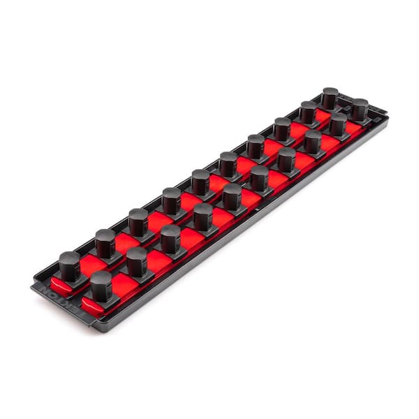 TEKTON 3/4 in. Drive 2-Rail Socket Organizer Set, Red (20-Tool)