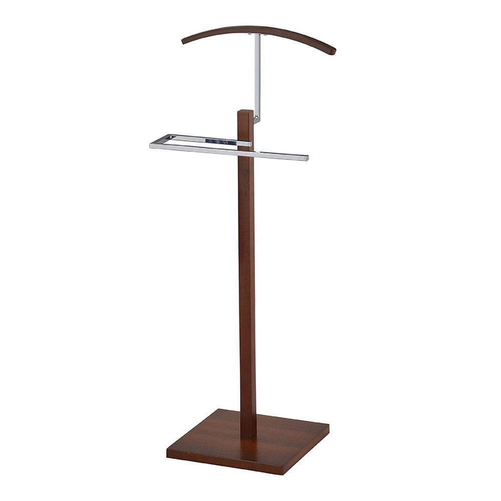 Walnut Clothes Rack Kings Brand Furniture Walnut Metal Clothes Rack 14 in. W x 44 in. H W ...