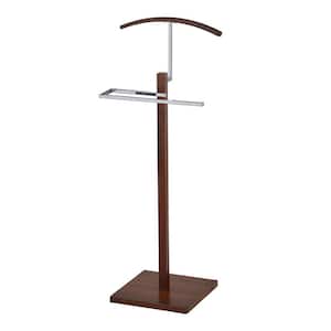 Walnut Metal Clothes Rack 14 in. W x 44 in. H