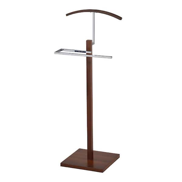 Kings Brand Furniture Walnut Metal Clothes Rack 14 in. W x 44 in. H