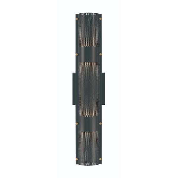 Eurofase Westcliffe 5 in. 1-Light Black Integrated LED Wall Sconce with Black Metal Shade