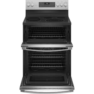 Profile 30 in. 5 Burner Element Smart Free-Standing Double Oven Electric Range in Fingerprint Resistant Stainless
