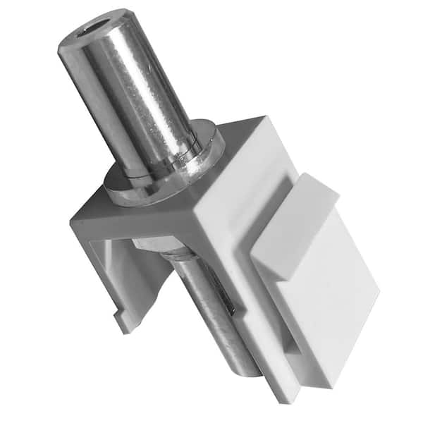 NTW 3.5 mm Silver F/F Feed-Through Snap-In Keystone Jack Insert