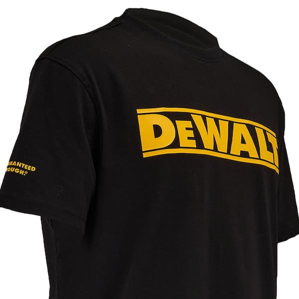 DEWALT Men's XL Black Cotton Polyester Short Sleeve Tee Shirt with