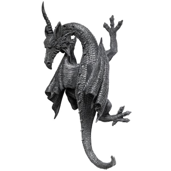 Design Toscano 13.5 in. x 7 in. Horned Dragon of Devonshire Wall Sculpture
