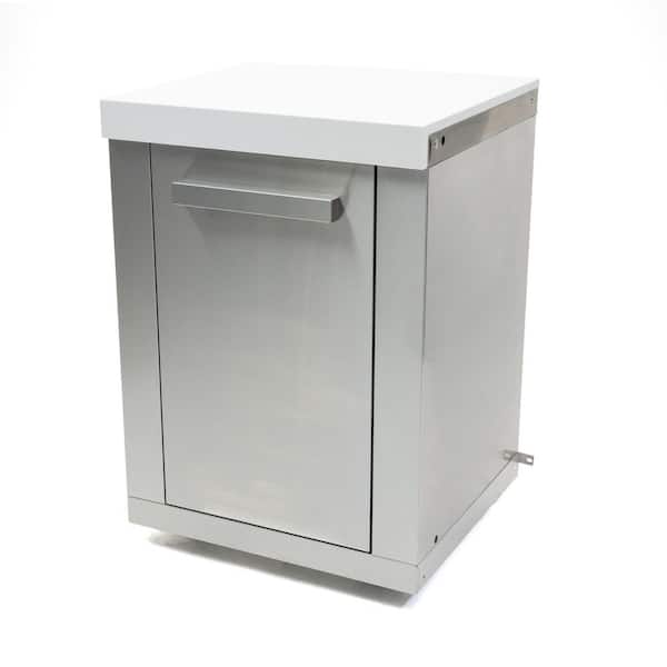 Original/Deluxe Series Stainless Steel 23in x 25in x 35in Extra Storage Right Outdoor Kitchen Cabinet Granite Countertop