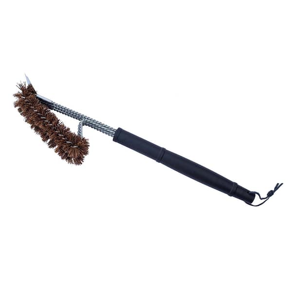 Dyna-Glo 18 in. Grill Brush with Palmyra Bristles and Stainless Steel  Scraper DG18GBP-D - The Home Depot