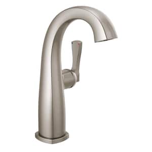 Stryke Mid-Height Single Handle Single Hole Bathroom Faucet in Stainless Steel