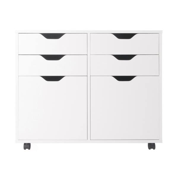 Halifax 5 Drawer Cabinet with Casters White - Winsome