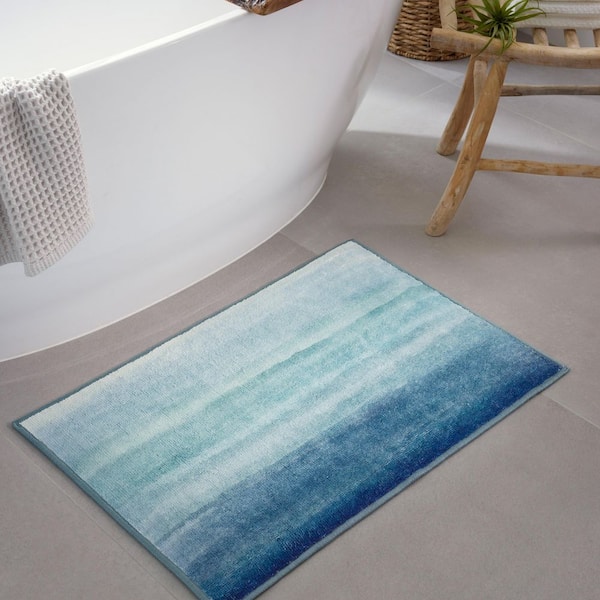 Seascape Blue Bath Mat 2 x 3