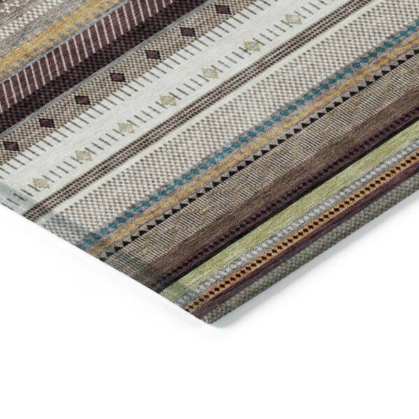 Chantille Machine Washable Indoor/Outdoor Abstract ACN2218 Brown 2 ft. 6 in. x 3 ft. 10 in. Area Rug