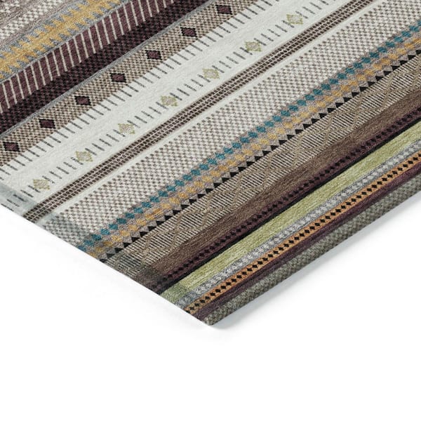 Chantille Machine Washable Indoor/Outdoor Abstract ACN2218 Brown 9 ft. x 12 ft. Area Rug
