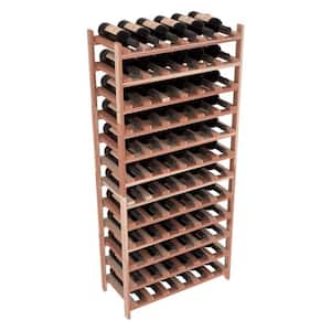 Natural Unstained Redwood 72-Bottle Stackable Wine Rack