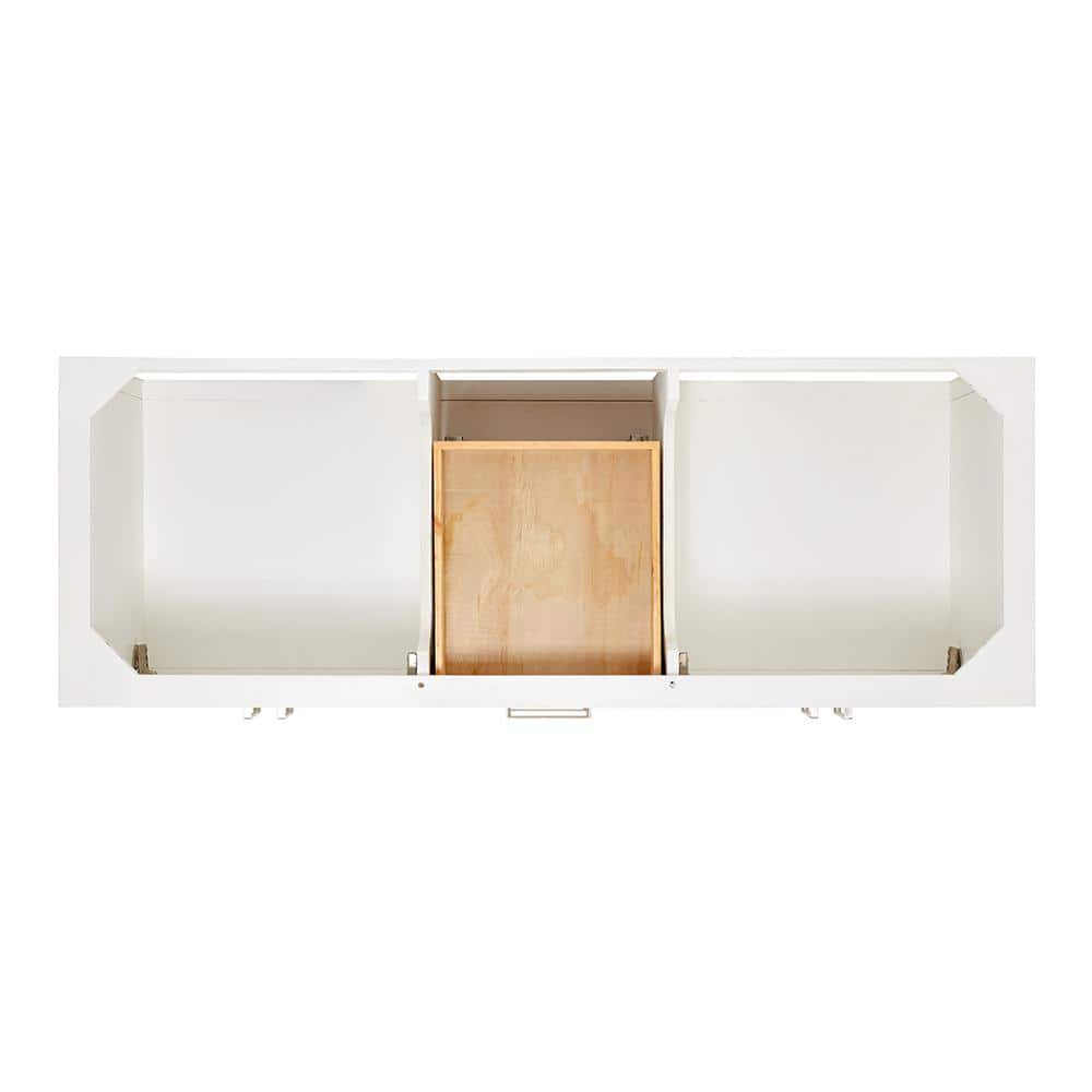 Magnolia 61" White Double Sink Bathroom Vanity with Marble Top