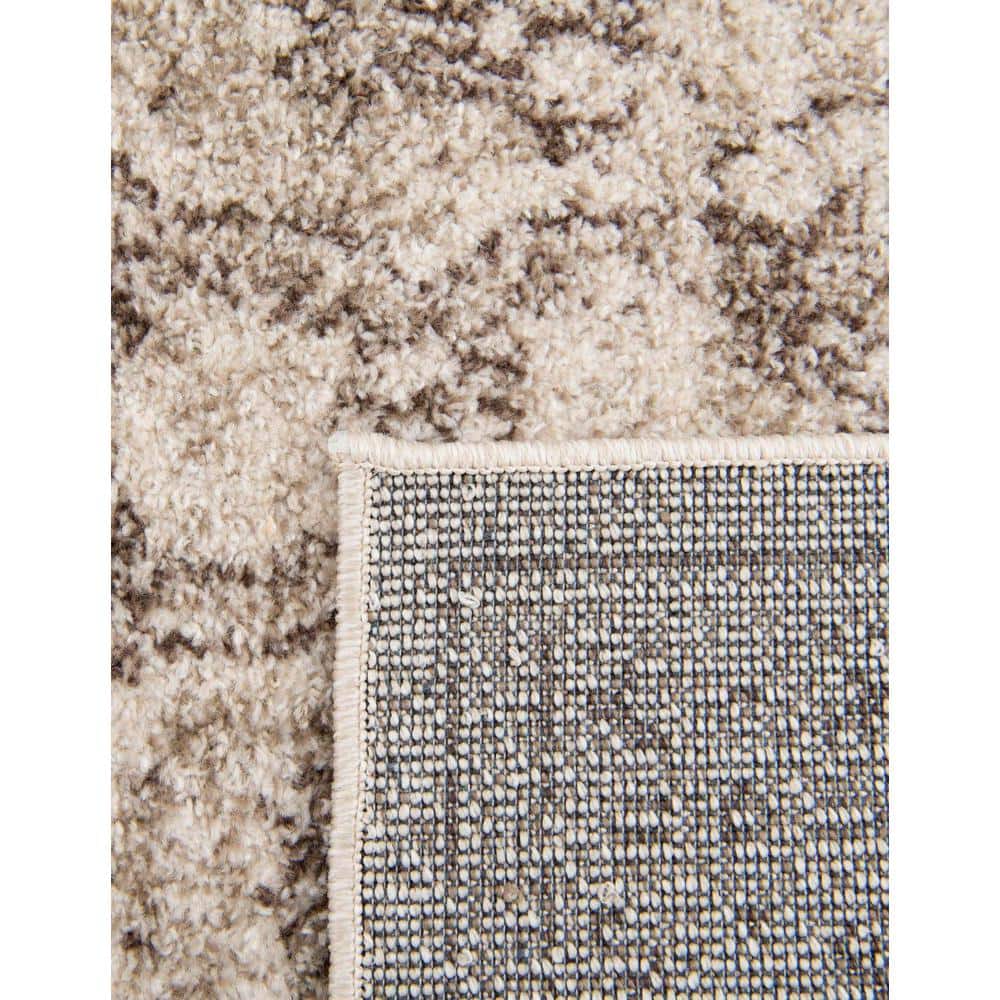 La Jolla Ivory Floral Synthetic 2'7" x 10' Runner Rug