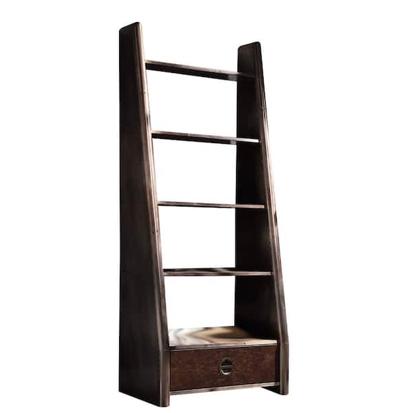 Acme Furniture Brancaster 31.5 in. Tall Aluminum Wood 1 -Shelf Accent Bookcase