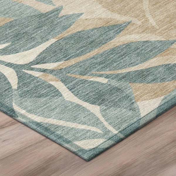 Chantille Machine Washable Indoor/Outdoor Abstract ACN2955 Linen 9 ft. x 12 ft. Area Rug
